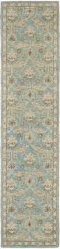 Nourison Jazmine Blue Runner 10 to 12 ft Wool Carpet 113466