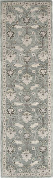 Nourison Jazmine Grey Runner 6 to 9 ft Wool Carpet 113468