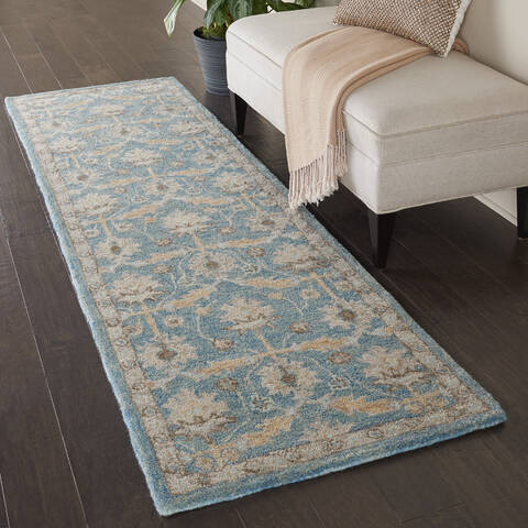 Nourison Jazmine Blue Runner 23 X 80 Area Rug 805-113469 Image 3