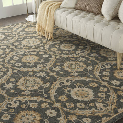 Nourison Jazmine Blue 79 X 99 Area Rug 805-113474 Image 4