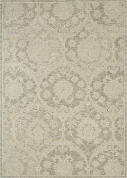 Nourison Jazmine Grey Rectangle 5x7 ft Wool Carpet 113476
