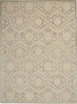 Nourison Jazmine Grey Rectangle 8x11 ft Wool Carpet 113478