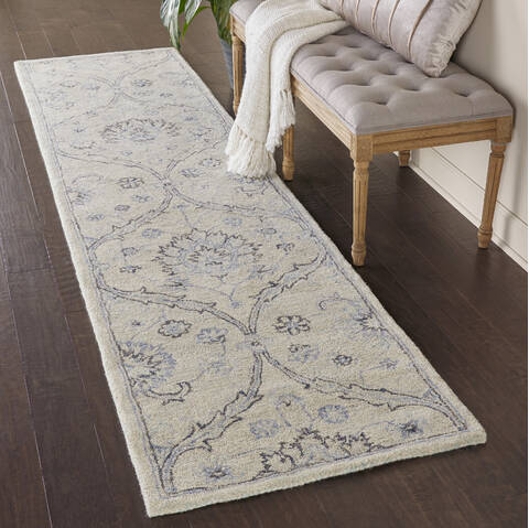 Nourison Jazmine Beige Runner 23 X 100 Area Rug 805-113479 Image 3