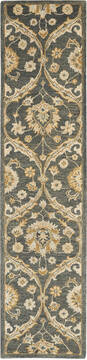 Nourison Jazmine Blue Runner 10 to 12 ft Wool Carpet 113480