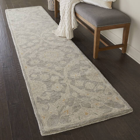 Nourison Jazmine Grey Runner 23 X 100 Area Rug 805-113481 Image 3