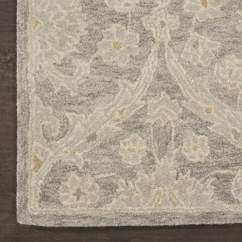 Nourison Jazmine Grey Runner 23 X 80 Area Rug 805-113484 Image 1