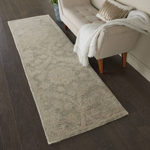 Nourison Jazmine Grey Runner 23 X 80 Area Rug 805-113484 Image 3