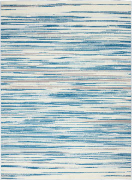 Nourison Jubilant Blue Rectangle 4x6 ft Polypropylene Carpet 113486