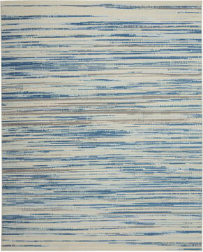 Nourison Jubilant Blue Rectangle 8x10 ft Polypropylene Carpet 113488