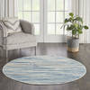 Nourison Jubilant Blue Round 53 X 53 Area Rug  805-113489 Thumb 3