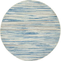 Nourison Jubilant Blue Round 5'3" X 5'3" Area Rug  805-113489