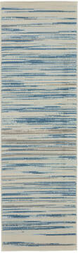 Nourison Jubilant Blue Runner 6 to 9 ft Polypropylene Carpet 113490