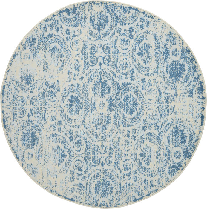 Nourison Jubilant Blue Round 53 X 53 Area Rug 805-113493 Image 0
