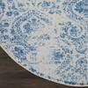 Nourison Jubilant Blue Round 53 X 53 Area Rug 805-113493 Thumb 1