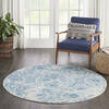 Nourison Jubilant Blue Round 53 X 53 Area Rug  805-113493 Thumb 3