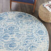 Nourison Jubilant Blue Round 53 X 53 Area Rug  805-113493 Thumb 4