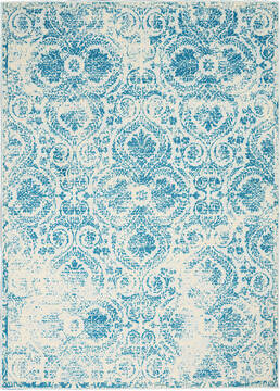 Nourison Jubilant Blue Rectangle 5x7 ft Polypropylene Carpet 113494