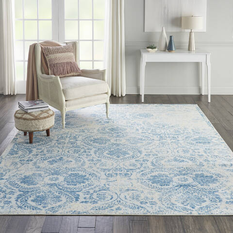 Nourison Jubilant Blue 710 X 910 Area Rug 805-113495 Image 3