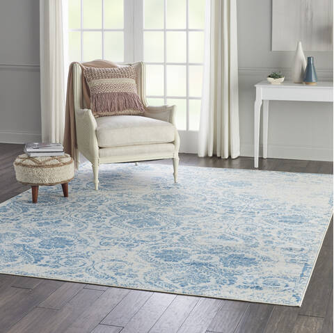 Nourison Jubilant Blue 710 X 910 Area Rug 805-113495 Image 5