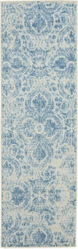 Nourison Jubilant Blue Runner 6 to 9 ft Polypropylene Carpet 113496
