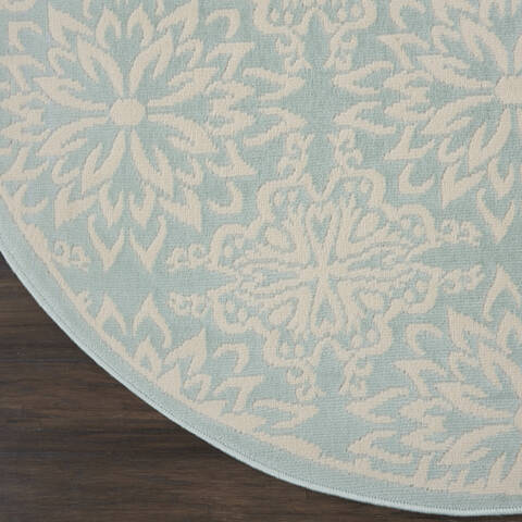 Nourison Jubilant Beige Round 53 X 53 Area Rug 805-113504 Image 1
