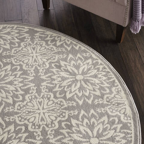 Nourison Jubilant Beige Round 53 X 53 Area Rug 805-113509 Image 4
