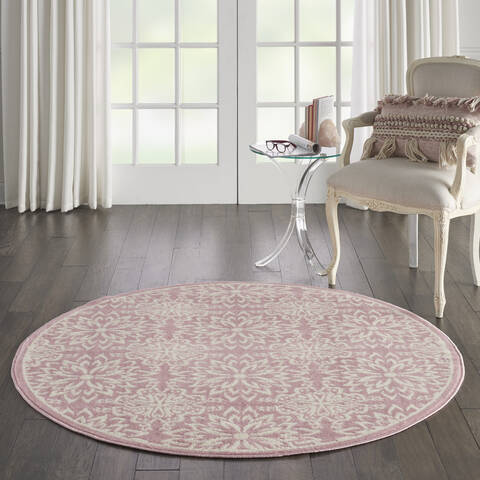 Nourison Jubilant Beige Round 53 X 53 Area Rug 805-113519 Image 3