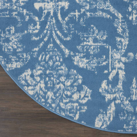 Nourison Jubilant Blue Round 53 X 53 Area Rug 805-113534 Image 1