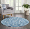 Nourison Jubilant Blue Round 53 X 53 Area Rug  805-113534 Thumb 3