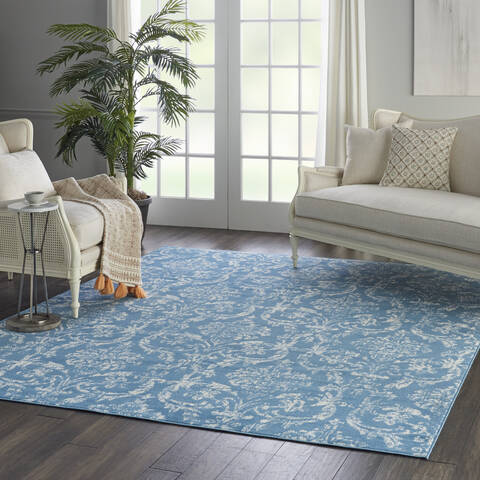 Nourison Jubilant Blue 710 X 910 Area Rug 805-113536 Image 5