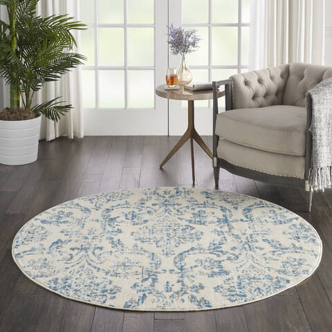 Nourison Jubilant Beige Round 53 X 53 Area Rug 805-113539 Image 3