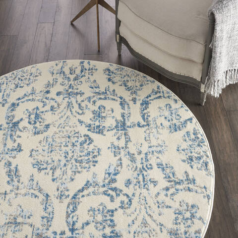 Nourison Jubilant Beige Round 53 X 53 Area Rug 805-113539 Image 4