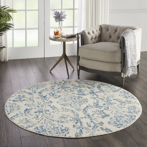 Nourison Jubilant Beige Round 53 X 53 Area Rug 805-113539 Image 5