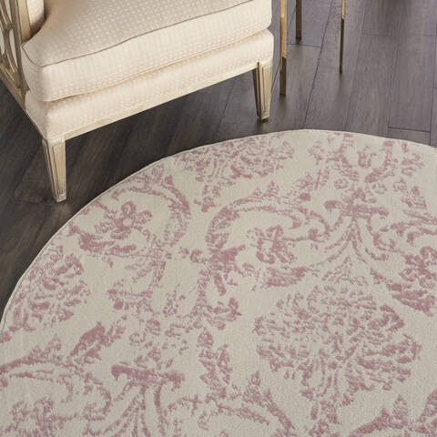Nourison Jubilant Beige Round 53 X 53 Area Rug 805-113544 Image 4