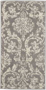 Nourison Jubilant Grey Rectangle 2x4 ft Polypropylene Carpet 113547