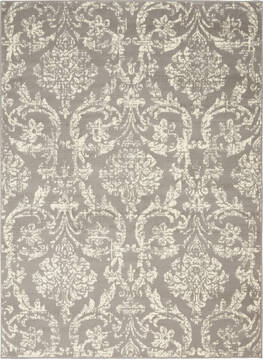 Nourison Jubilant Grey Rectangle 4x6 ft Polypropylene Carpet 113548