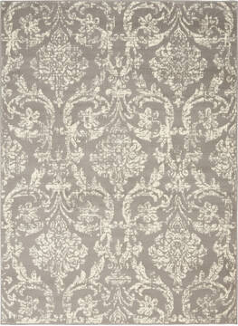 Nourison Jubilant Grey Rectangle 5x7 ft Polypropylene Carpet 113550