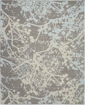 Nourison Jubilant Grey Rectangle 8x10 ft Polypropylene Carpet 113560