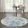 Nourison Jubilant Blue Round 53 X 53 Area Rug  805-113563 Thumb 3