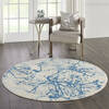 Nourison Jubilant Blue Round 53 X 53 Area Rug  805-113563 Thumb 5