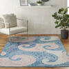 Nourison Jubilant Blue 53 X 73 Area Rug  805-113571 Thumb 3