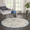 Nourison Jubilant Beige Round 53 X 53 Area Rug  805-113576 Thumb 3