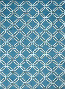 Nourison Jubilant Blue Rectangle 4x6 ft Polypropylene Carpet 113581