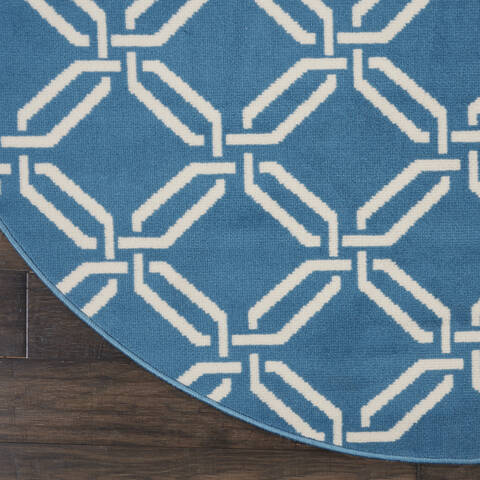 Nourison Jubilant Blue Round 53 X 53 Area Rug 805-113582 Image 1