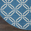 Nourison Jubilant Blue Round 53 X 53 Area Rug  805-113582 Thumb 1