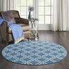 Nourison Jubilant Blue Round 53 X 53 Area Rug 805-113582 Thumb 3