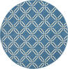 Nourison Jubilant Blue Round 53 X 53 Area Rug  805-113582 Thumb 0