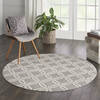 Nourison Jubilant Grey Round 53 X 53 Area Rug  805-113587 Thumb 5