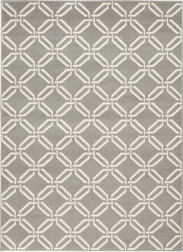 Nourison Jubilant Grey Rectangle 5x7 ft Polypropylene Carpet 113588