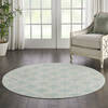 Nourison Jubilant Blue Round 53 X 53 Area Rug  805-113592 Thumb 3